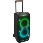 JBL Altavoz de gran potencia - JBL PartyBox Stage 320, Portátil para fiestas, Asa telescópica y ruedas, BT, Resistente salpicaduras, Aut 18h, 240W, Ne
