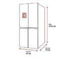 Hisense Frigorífico americano - Hisense RS818N4TIE1, No Frost, 179 cm, 636 l, WI-FI, Dispensador Agua & Hielo, Inox - Imagen 2