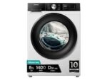 Hisense Lavadora secadora - Hisense WD3S8043BW3, 8 kg/5 kg, 1400 rpm, 16 programas. Clase A-30%, WiFi, Blanco