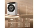 Hisense Lavadora secadora - Hisense WD3S8043BW3, 8 kg/5 kg, 1400 rpm, 16 programas. Clase A-30%, WiFi, Blanco - Imagen 3