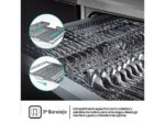 Hisense Lavavajillas - Hisense HS543D10X, 11 servicios, 8 programas , 44.8 cm, Motor Inverter, Tercera bandeja, Inox - Imagen 6