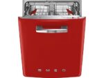 Smeg Lavavajillas integrable - Smeg STFABRD3, 13 cubiertos, 11 Programas, 59.8 cm de ancho, Rojo