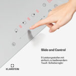 KLARSTEIN Placa de inducción - KLARSTEIN Delicatessa 45 Victoria, 3 zonas, 45 cm, Blanco - Imagen 4