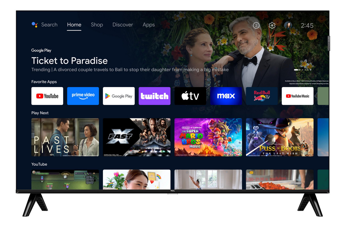 157425194_1 TCL TV QLED 40" - TCL 40S5K, Full-HD, 1, Smart TV, DVB-T2 (H.265), Negro - Imagen 1