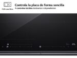 LG Placa inducción - LG CBIZ2432B, 3 Zonas, 1 Zona Flex, Ancho 59 cm, Cristal Negro - Imagen 4