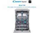 Candy Lavavajillas - Candy Rapido' CF 6B2S3PSX, 16 servicios, 10 programas, 60 cm, Motor Inverter, Wi-Fi, Inox - Imagen 7