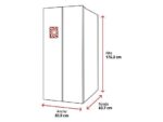 Cecotec Frigorífico americano - Cecotec Bolero CoolMarket SBS 430 Inox E, Total No Frost, 177 cm, 430 L, Multi Air Flow, Motor Inverter Plus, Inox - Imagen 2