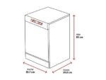 Candy Lavavajillas - Candy Rapido' CF 3C7F0W, 13 Servicios, 5 Programas, 60 cm, Motor Inverter, Wi-Fi, Blanco - Imagen 2
