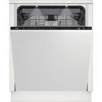 Beko Lavavajillas integrable - Beko BDIN38644D, 16 Servicios, 8 Programas, 60 cm, Tercera bandeja, CornerIntense, DeepWash, Sin panelar