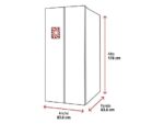 Jocel Frigorífico americano - Jocel JSBS014634, No Frost, 178 cm, 445 l, Inox - Imagen 2