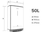 Ariston Termo eléctrico - Ariston Velis Pro Wifi 50, 1500 W, 8 bar, 50 l, Blanco - Imagen 5