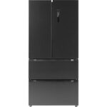 Cecotec Frigorífico americano - Cecotec Bolero CoolMarket FD 510 Dark E, Total NoFrost, 183 cm, 510 l, Metal Cooling, MultiAirFlow, Dark