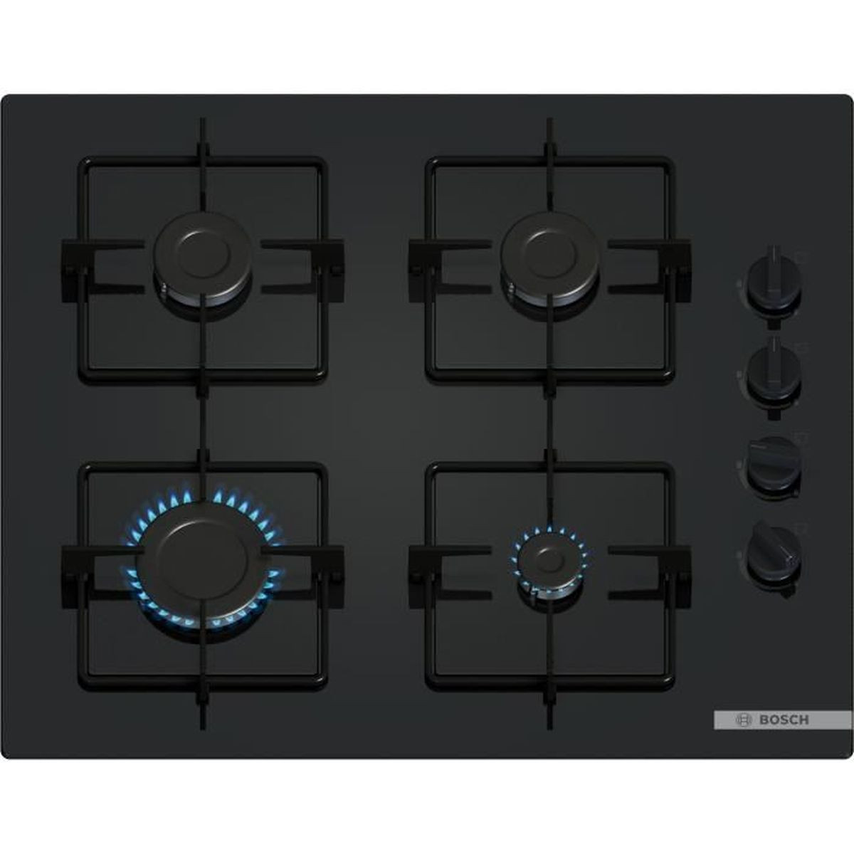 157634906_1 BOSCH Placa de gas - BOSCH Serie 2 POP6B6K30, 4 zone(s) zonas, 590 mm, Negro - Imagen 1