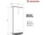 Ariston Termo eléctrico - Ariston Velis Tech Dry Wifi 80, 1500 W, 8 bar, 80 l, Multiposición, Gris - Imagen 4