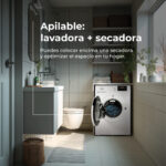 EVVO Lavadora carga frontal - EVVO Terra N7, 7 kg, 1400 rpm, 16 programas, Blanco - Imagen 3