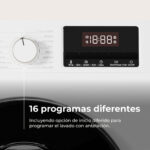 EVVO Lavadora carga frontal - EVVO Terra N7, 7 kg, 1400 rpm, 16 programas, Blanco - Imagen 6