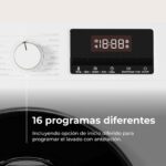 EVVO Lavadora carga frontal - EVVO Terra N10, 10 kg, 16 programas, Blanco - Imagen 6