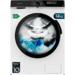 Cecotec Lavadora carga frontal - Cecotec Bolero DressCode 121000 A, 12 kg, 1400 rpm, Motor Inverter Plus, Lavado con vapor, White
