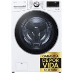 LG Lavadora carga frontal - LG F0P3CYV2W, 20 kg, 1000 rpm, 14 programas, TurboWash™ 360˚, Steam™, Blanco