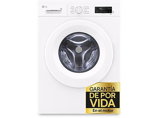 1578898_1 LG Lavadora carga frontal - LG F4X1008NWH, 8 kg, 1400 rpm, 10 programas, AI Direct Drive™, ThinQ™, Blanco Marfil - Imagen 1