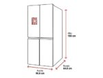 Haier Frigorífico americano - Haier Cube 90 Series 5 HCR5919ENMP, No Frost, 190 cm, 528 l, My Zone, Antibacterias, Inox Platino - Imagen 2