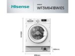 Hisense Lavadora integrable - Hisense WF3M841BWIES, 8 kg, 1400 rpm, 15 programas, Secado Allergy Care, Clase A, Sin Panelar - Imagen 3