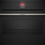 BOSCH Horno compacto - BOSCH CBG7341B1, Integrable, Hidrolítica, 47 l, 59,4 cm, negro