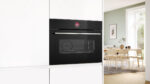 BOSCH Horno compacto - BOSCH CBG7341B1, Integrable, Hidrolítica, 47 l, 59,4 cm, negro - Imagen 3