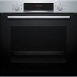 Bosch Horno - Bosch HBA514ES3, Serie 4, Multifunción, Limpieza por agua, 71 l, HotAir 3D, Mandos ocultables, 60 cm, inox