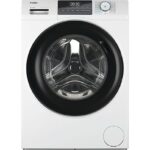 Haier Lavadora carga frontal - Haier I-Pro Series 1 HW80-BP14929A-S, 8 kg, 1400 rpm, Motor Inverter, Función Vapor, Antibacterias, Blanco