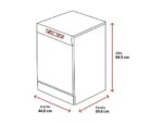 Fagor Lavavajillas - Fagor 4LVF-623X, 12 Servicios, 6 Programas, 59.8 cm Ancho, Bloqueo Infantil, Autolimpiado, Media Carga, Inox - Imagen 2