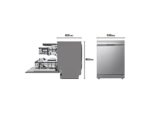LG Lavavajillas - LG DF587HVS, 10 servicios, 10 programas, 60 cm, Lavado a vapor, Acero antihuellas - Imagen 3
