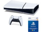 Sony Consola - Sony PS5 Slim Digital Edition, 825 GB SSD, 4K, Chasis D, Blanco + Tarjeta PS Plus 20€ - Imagen 2
