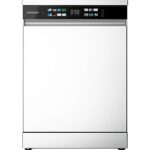 Cecotec Lavavajillas - Cecotec Bolero Aguazero 6210 D, 15 cubiertos, 14 programas, 60 cm, Tercera bandeja, Pantalla FullColor XXL, Dual Zone Wash, Whi