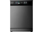 Cecotec Lavavajillas - Cecotec Bolero Aguazero 6210 Dark D, 15 cubiertos, 14 programas, 60 cm, Tercera bandeja, Pantalla FullColor XXL, Dual Zone Wash