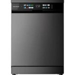 Cecotec Lavavajillas - Cecotec Bolero Aguazero 6210 Dark D, 15 cubiertos, 14 programas, 60 cm, Tercera bandeja, Pantalla FullColor XXL, Dual Zone Wash