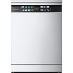 Cecotec Lavavajillas - Cecotec Bolero Aguazero 6700 B, 15 cubiertos, 14 programas, Motor Inverter Plus, Clase B, Pantalla FullColor XXL, 60 cm, White