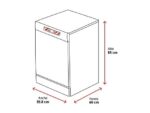 Beko Lavavajillas - Beko BDFN36650XC, 16 Servicios, 11 Programas, 60 cm, Tercera bandeja, CornerIntense, DeepWash, Inox - Imagen 2