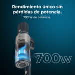 CECOTEC Aspirador escoba - CECOTEC Conga Rockstar 5500 Hurricane Station Pet Flex, 700 W, Potencia de succión 30 kPa, Depósito 0,5 ml, Autonomía 120 m - Imagen 4