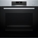Bosch Horno a vapor - Bosch HRG532ES3, Serie 4, Multifunción, Aquálisis, 71 l, 60 cm, 3D Hotair, Panel trasero autolimpiante, Inox