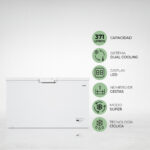 SVAN Congelador horizontal - SVAN SCH4001EDC, 371 l, 85 cm, Blanco - Imagen 6