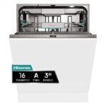 Hisense Lavavajillas integrable - Hisense HV673A65, 16 servicios, 7 programas, 59.8 cm, Tercera Bandejea, Wi Fi, Sin Panelar