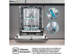 Hisense Lavavajillas integrable - Hisense HV16D5, 16 servicios, 6 programas, 59.8 cm, Cestas flexibles, Tres programas, Sin Panelar - Imagen 8