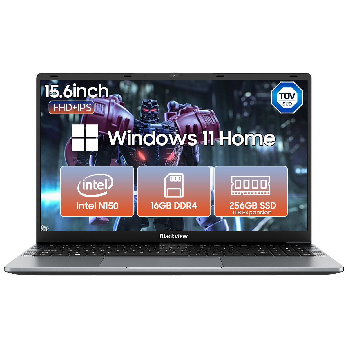 158911500_1 BLACKVIEW Portátil - BLACKVIEW AceBook 6 (Con una pegatina de teclado en español), 15,6 " Full-HD, Intel Twin Lake N150, 16 GB RAM, 256 GB SSD, UHD Gr - Imagen 1