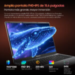 BLACKVIEW Portátil - BLACKVIEW AceBook 6 (Con una pegatina de teclado en español), 15,6 " Full-HD, Intel Twin Lake N150, 16 GB RAM, 256 GB SSD, UHD Gr - Imagen 6