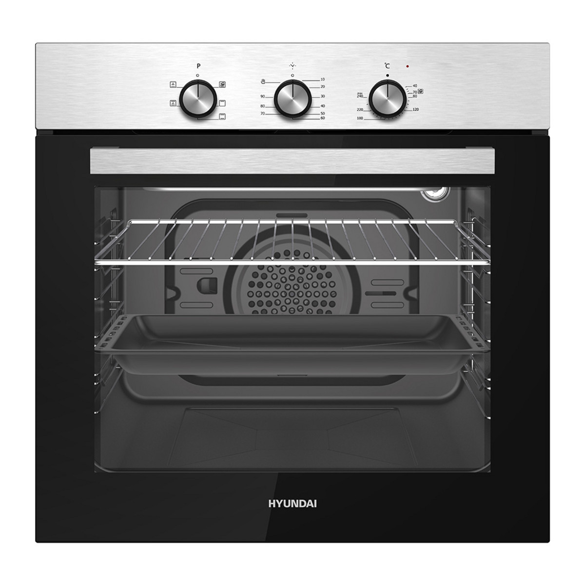 159121929_1 Horno multifunción - HYUNDAI HHM4700X, Libre instalación, 60 l, 59,6 cm, Inox - Imagen 1
