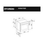 Horno multifunción - HYUNDAI HHM4700X, Libre instalación, 60 l, 59,6 cm, Inox - Imagen 7