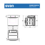 Horno multifunción - SVAN SHM8700DCB, Libre instalación, 70 l, 59,5 cm, Cristal blanco - Imagen 7