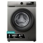 Hisense Lavadora carga frontal - Hisense WF1Q8041BT, 8 kg, 1400 Rpm, Función Vapor, Eficiencia A-20%, Gris