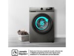 Hisense Lavadora carga frontal - Hisense WF1Q8041BT, 8 kg, 1400 Rpm, Función Vapor, Eficiencia A-20%, Gris - Imagen 7